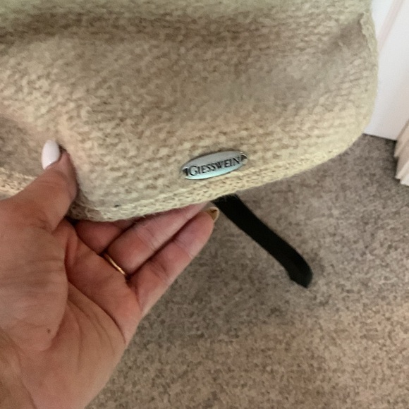 Vtg Giesswein Oatmeal beige button down wool sweater jacket home garden sz M - Picture 4 of 8